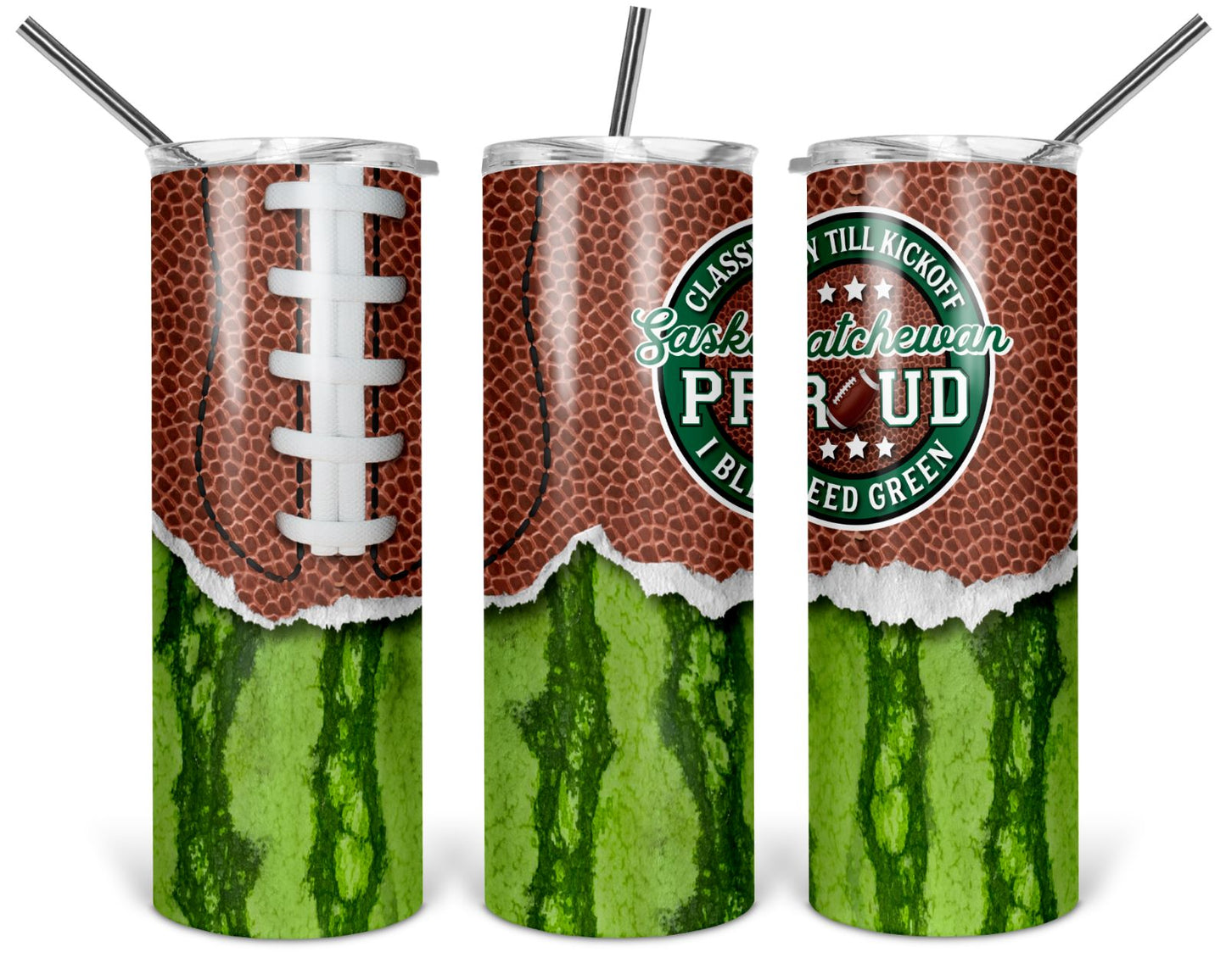 Saskatchewan Football Skinny Tumbler