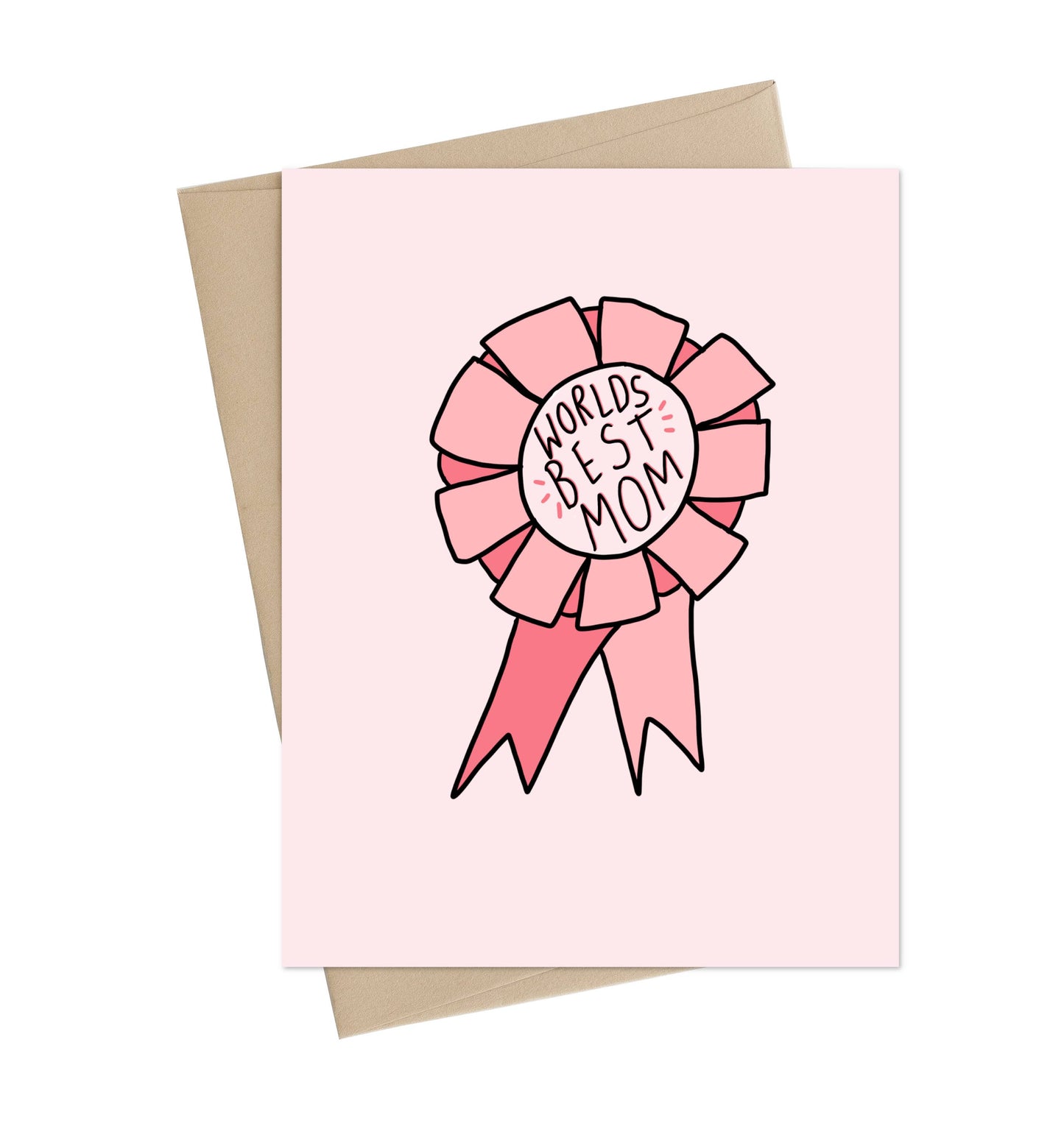 Worlds best Mom Badge, Mothers Day Card