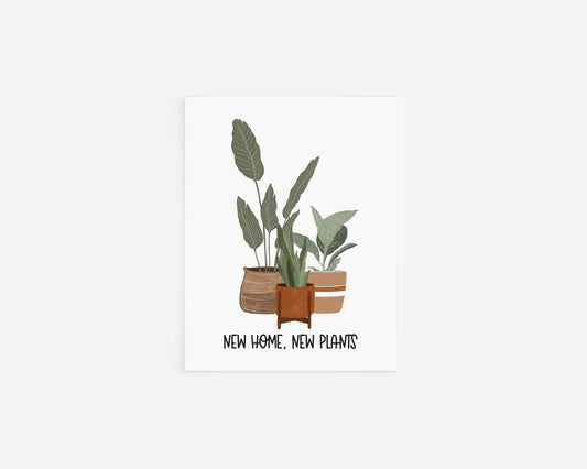 Moving Greeting Card | New House Boho Plants Card