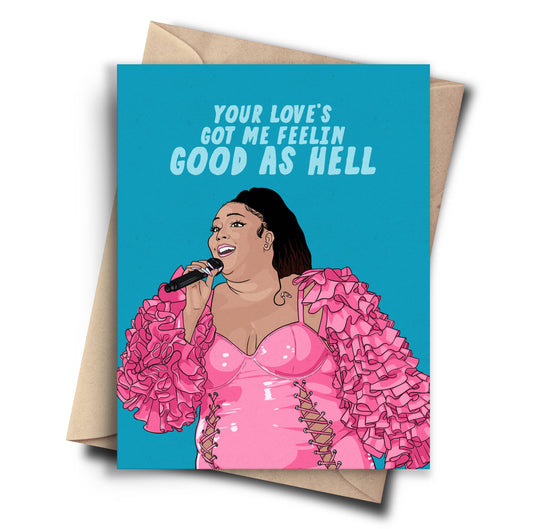 Lizzo Funny Anniversary Card -  Pop Culture Valentine Card