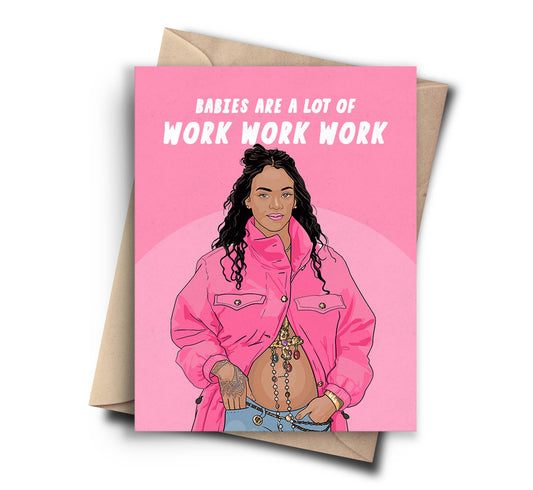 Rihanna New Baby Card - Pop Culture Expecting Card